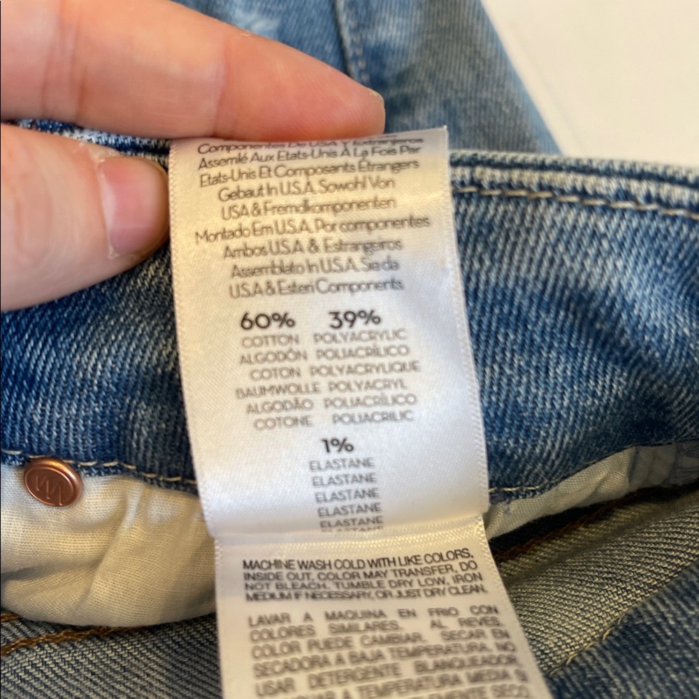 NWT Mother The Looker Step Ankle Fray Jeans – Wash: Despite Differences Size 25 - Picture 10 of 11